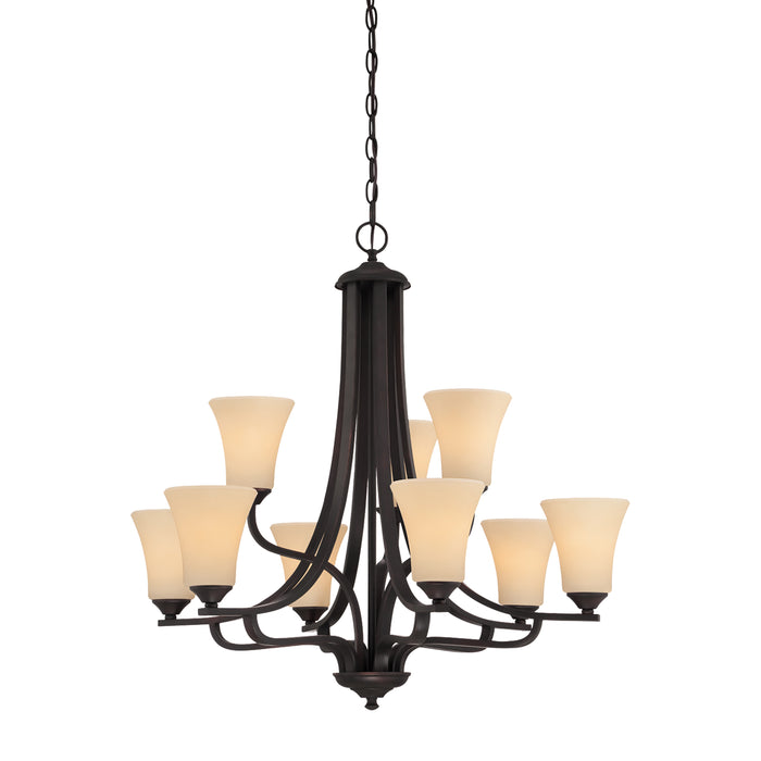 Treme 34'' Wide 9-Light Chandelier - Espresso