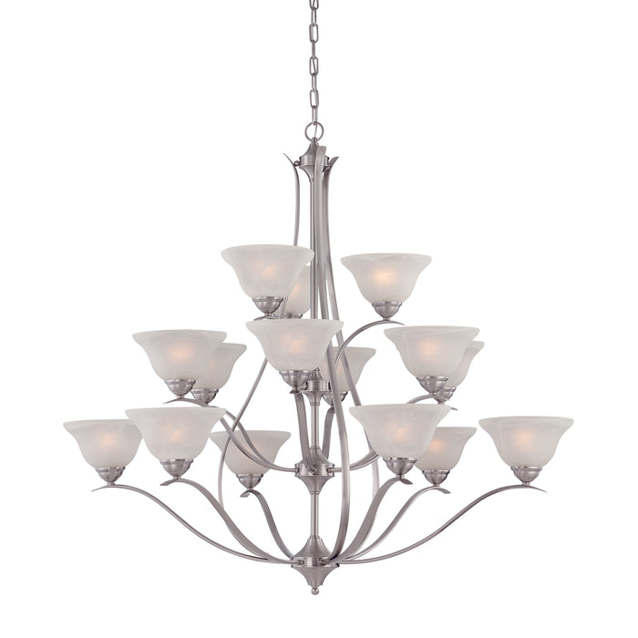 Prestige 48'' Wide 15-Light Chandelier - Brushed Nickel