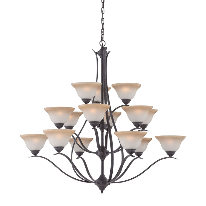 Prestige 15-Light Chandelier in Sable Bronze