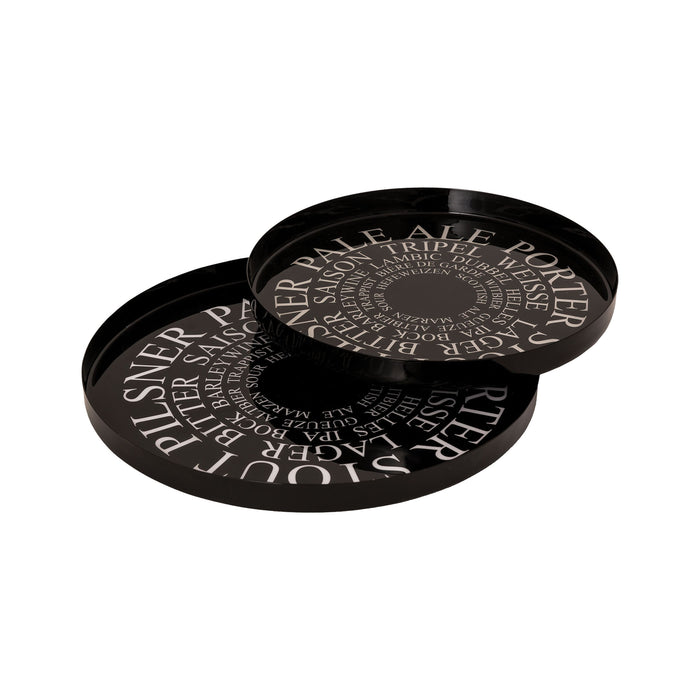 Beer Style Enamel Trays (Set of 2)