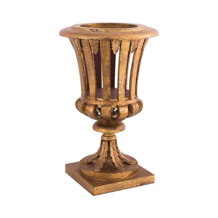 Antique Finish Wood Urn