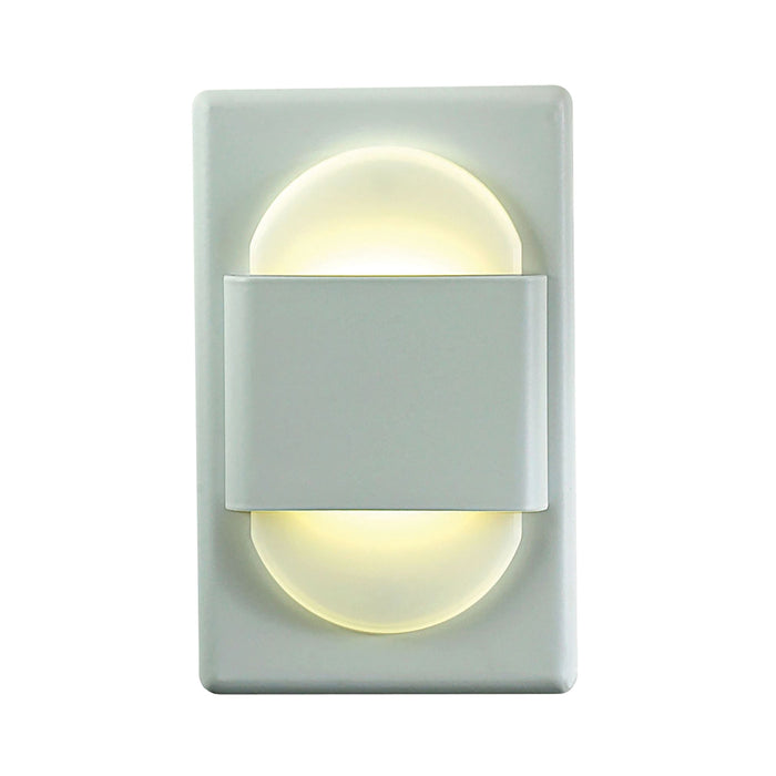 EZ Step LED C/W Driver in White with Double Round White Opal Acrylic Diffuser