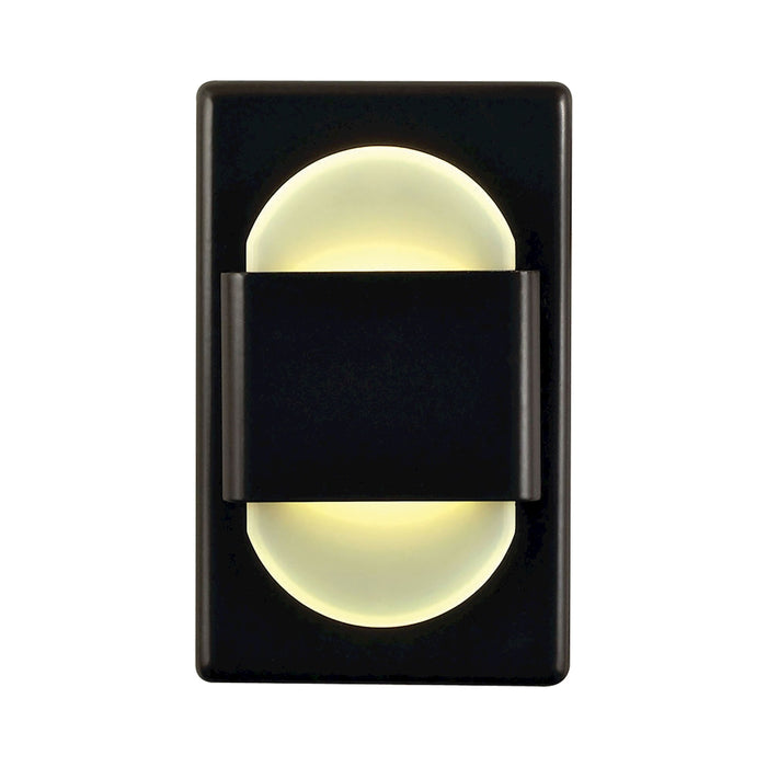 EZ Step LED C/W Driver in Bronze with Double Round White Opal Acrylic Diffuser