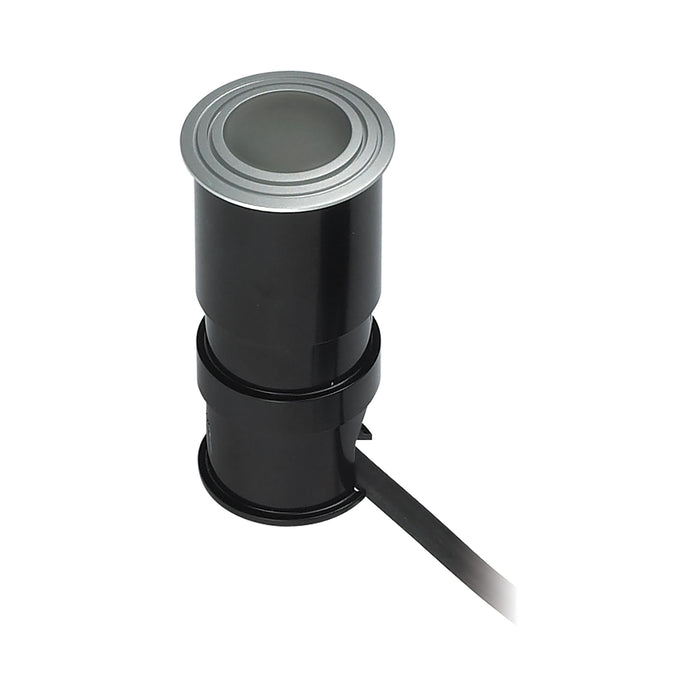 Wet Spot 1-Light Button Light in Metallic Gray with Frosted Glass Lens - Integrated LED