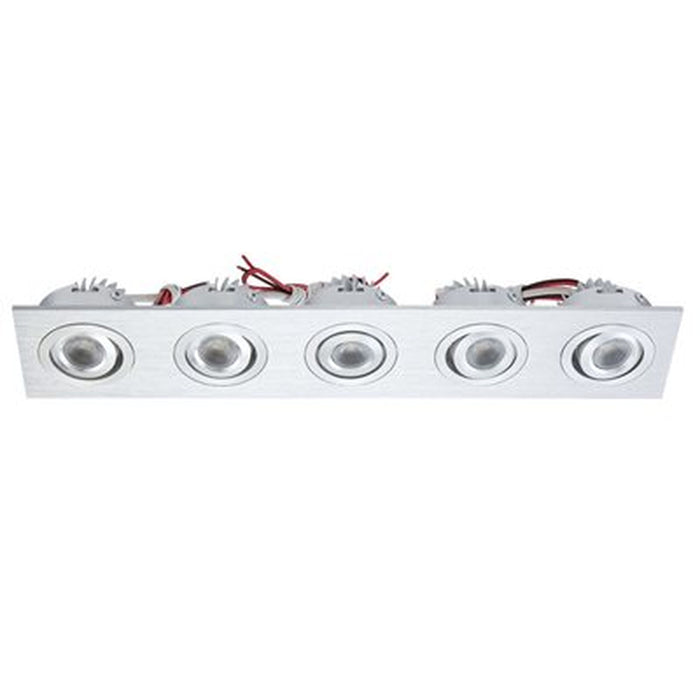 WLE605C32K-0-98 - Rec Rect Directional Incl 5 LED + Driver, Clear lens / brushed aluminum