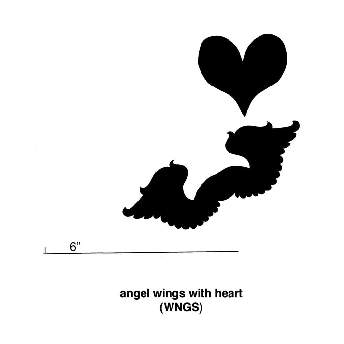 Angel Wings with Heart Cookie Cutters (Set of 6)