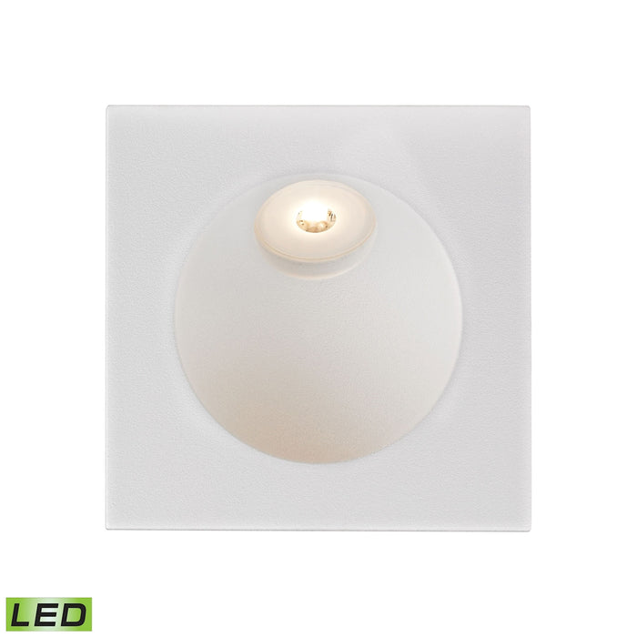 Zone LED Step Light in in Matte White with Opal White Glass Diffuser